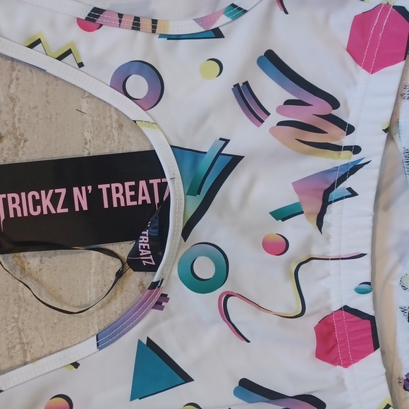 NWT Trickz N' Treatz Dolls Kill Design Print Bra - Picture 7 of 9